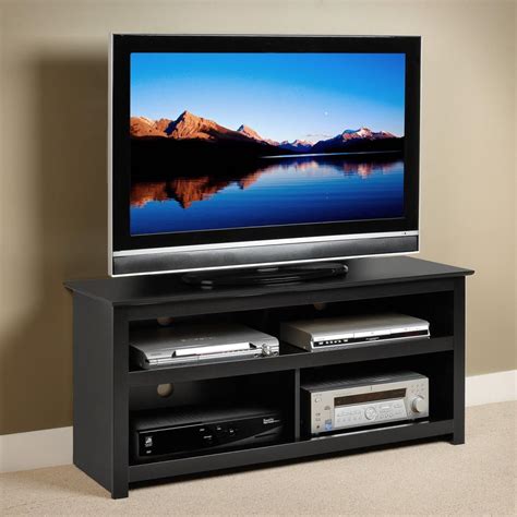 Audio video consoles Transitional Black TV Panel (Accommodates TVs up to 80-in) Model BCAW-1501-1. . Lowes tv stands